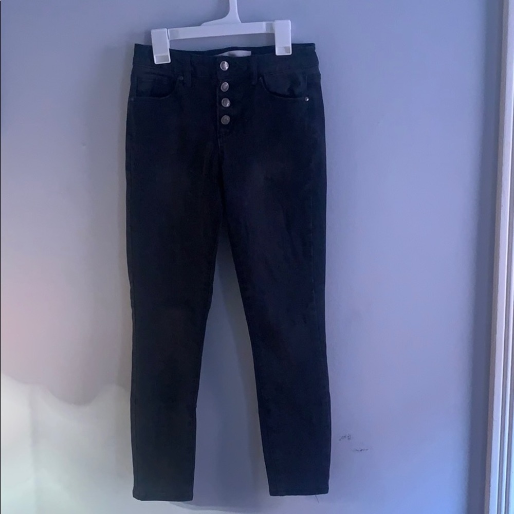 Black high rise pants